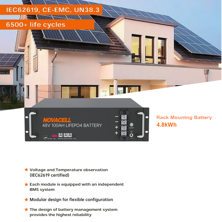 10.24kWh Lifepo4 Batteries 51.2V 100Ah 200Ah 280Ah BMS Inverter Lithium Ion Energy Storage Solar Battery Packs 6500+ Life Cycles