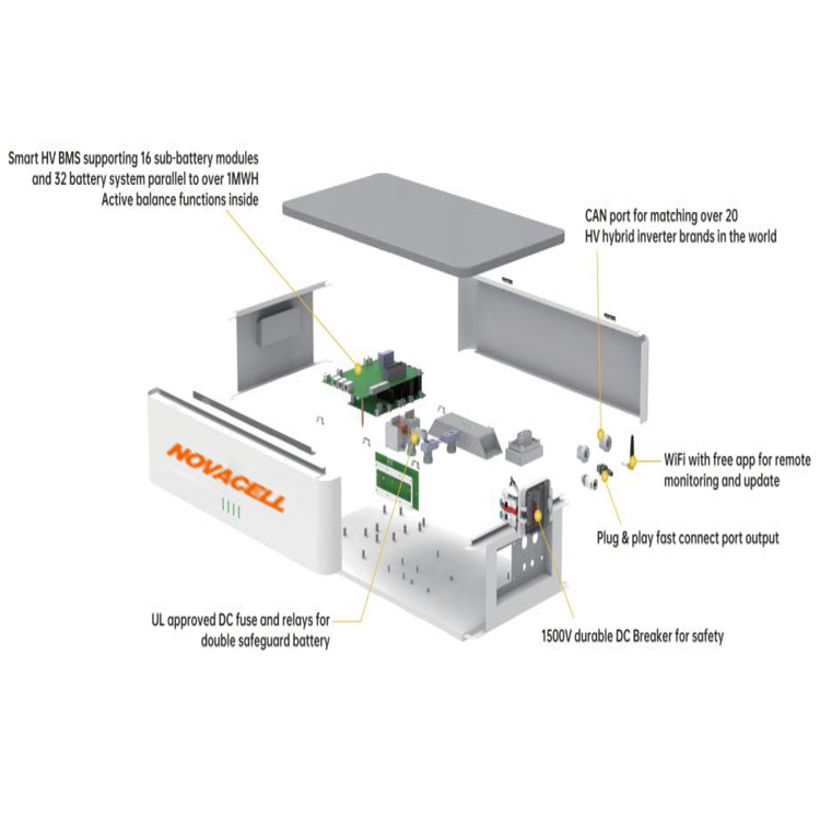 NOVACELL 76.8V 3.84kWh Module 11.52kWh 15.36kWh 19.20kWh 23.04kWh 26.88kWh 30.72kWh BMS Inverter Lithium Ion Energy Storage Solar Battery Packs 6500+ Life Cycles-