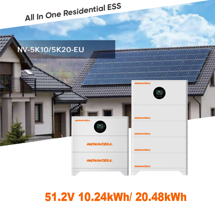 NOVACELL 51.2V 10.24kWh 20.48kWh All In One Residential ESS Bess Battery 6500+ Life Cycles-